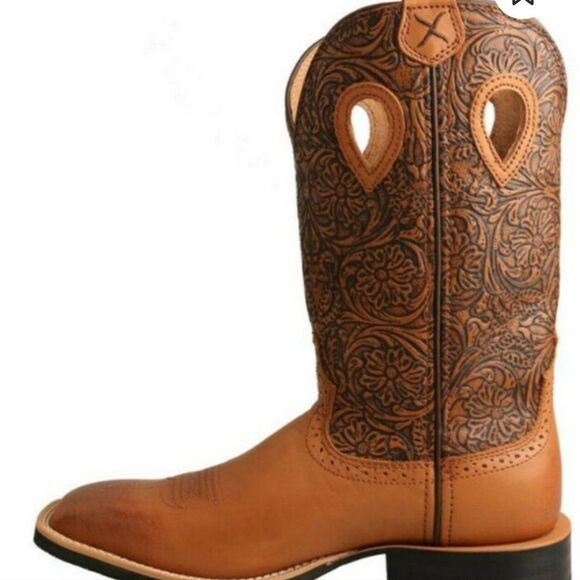 Twisted X Ruff Stock Western Performance Boots- Broad Square Toe - Picture 5 of 13